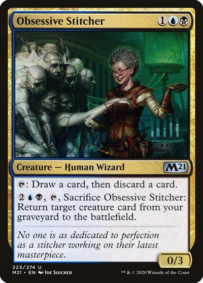 2020 Magic: The Gathering: Core Set 2021 (M21) - Obsessive Stitcher (#223, Uncommon) (, Lightly Played)