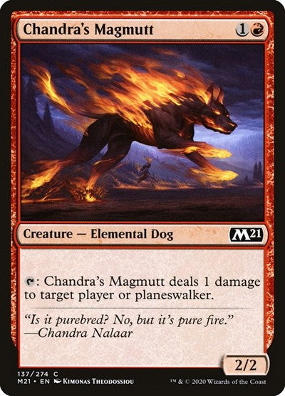 2020 Magic: The Gathering: Core Set 2021 (M21) - Chandras Magmutt (#137, Common) (, Lightly Played)