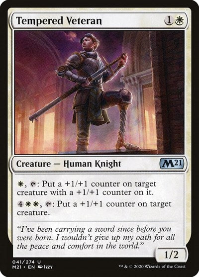 2020 Magic: The Gathering: Core Set 2021 (M21) - Tempered Veteran (#41, Uncommon) (, Lightly Played)