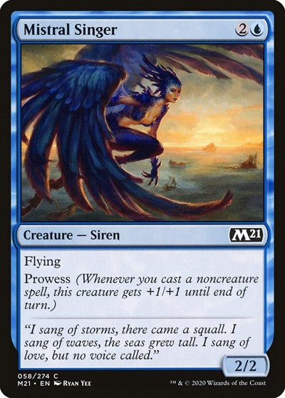 2020 Magic: The Gathering: Core Set 2021 (M21) - Mistral Singer (#58, Common) (, Lightly Played)