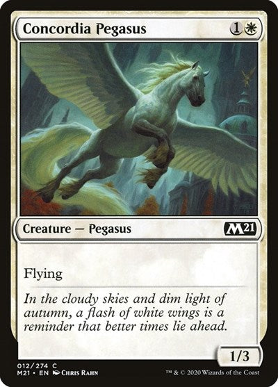 2020 Magic: The Gathering: Core Set 2021 (M21) - Concordia Pegasus (#12, Common) (, Lightly Played)