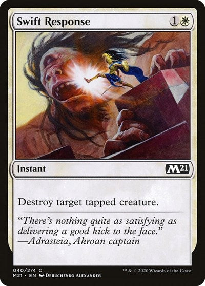 2020 Magic: The Gathering: Core Set 2021 (M21) - Swift Response (#40, Common) (, Lightly Played)
