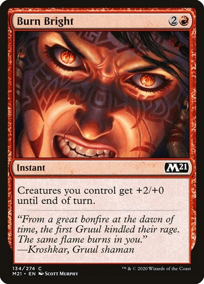 2020 Magic: The Gathering: Core Set 2021 (M21) - Burn Bright (#134, Common) (, Lightly Played)
