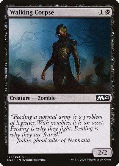 2020 Magic: The Gathering: Core Set 2021 (M21) - Walking Corpse (#128, Common) (, Lightly Played)