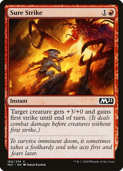 2020 Magic: The Gathering: Core Set 2021 (M21) - Sure Strike (#163, Common) (, Near Mint)