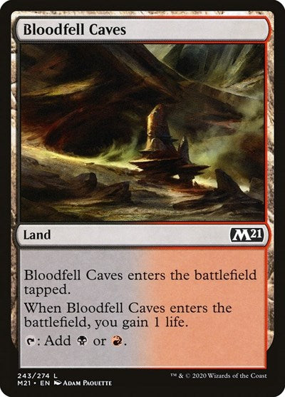 2020 Magic: The Gathering: Core Set 2021 (M21) - Bloodfell Caves (#243, Land) (, Lightly Played)