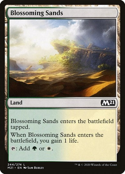 2020 Magic: The Gathering: Core Set 2021 (M21) - Blossoming Sands (#244, Land) (, Lightly Played)