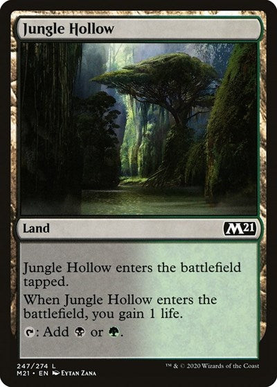 2020 Magic: The Gathering: Core Set 2021 (M21) - Jungle Hollow (#247, Land) (, Lightly Played)