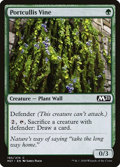 2020 Magic: The Gathering: Core Set 2021 (M21) - Portcullis Vine (#195, Common) (, Lightly Played)