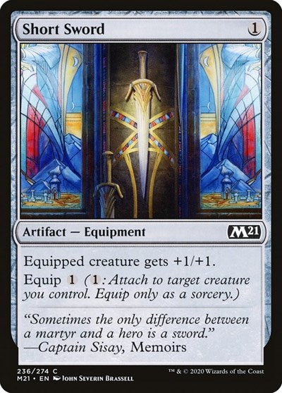 2020 Magic: The Gathering: Core Set 2021 (M21) - Short Sword (#236, Common) (, Lightly Played)