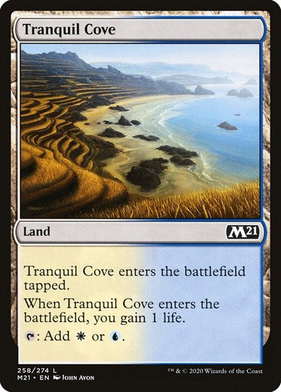 2020 Magic: The Gathering: Core Set 2021 (M21) - Tranquil Cove (#258, Land) (, Lightly Played)