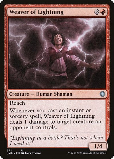 2020 Magic: The Gathering: Jumpstart (JMP) - Weaver of Lightning (#371, Uncommon) (, Lightly Played)
