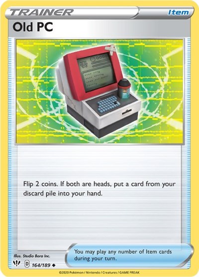 2020 Pokemon: SWSH03: Darkness Ablaze (SWSH03) - Old PC (#164/189, Uncommon) (, Near Mint)
