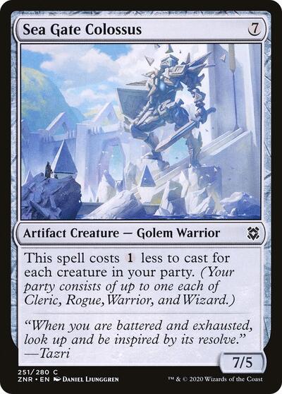2020 Magic: The Gathering: Zendikar Rising (ZNR) - Sea Gate Colossus (#251, Common) (Foil, Near Mint)