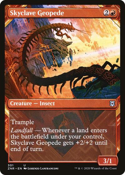 2020 Magic: The Gathering: Zendikar Rising (ZNR) - Skyclave Geopede Showcase (#301, Uncommon)