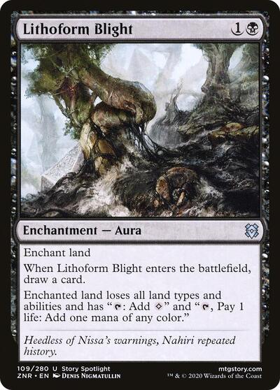 2020 Magic: The Gathering: Zendikar Rising (ZNR) - Lithoform Blight (#109, Uncommon) (, Near Mint)