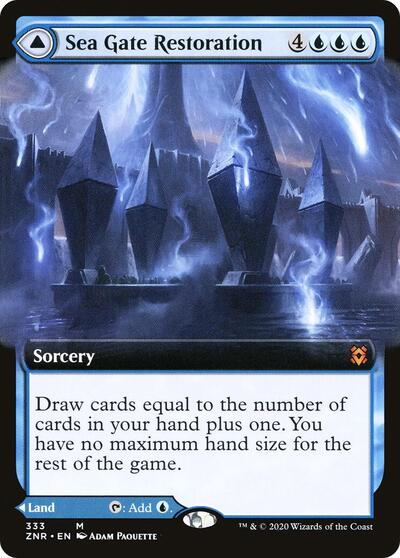 2020 Magic: The Gathering: Zendikar Rising (ZNR) - Sea Gate Restoration Extended Art (#333, Mythic Rare) (, Near Mint)