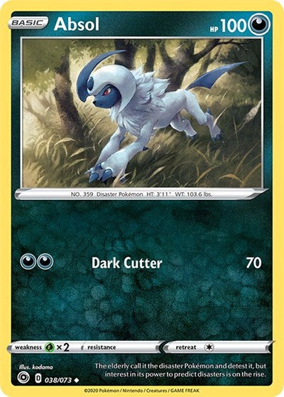 2020 Pokemon: Champion's Path (CHP) - Absol (#38/73, Uncommon) (, Near Mint)