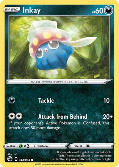 2020 Pokemon: Champion's Path (CHP) - Inkay (#44/73, Common) (, Near Mint)