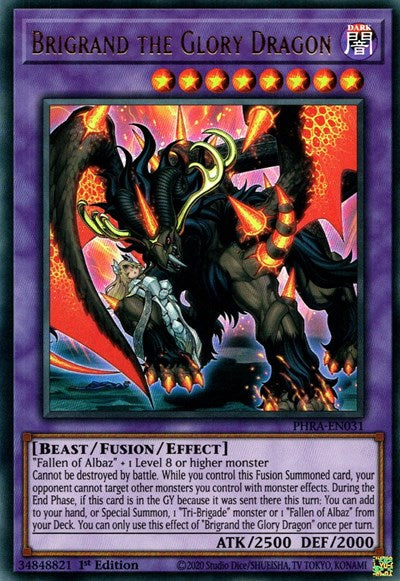 2020 YuGiOh: Phantom Rage (PHRA) - Brigrand the Glory Dragon (#PHRA-EN031, Ultra Rare)