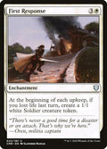 2020 Magic: The Gathering: Commander Legends (CMR) - First Response (#22, Uncommon) (Foil, Near Mint)