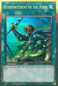 2020 YuGiOh: Maximum Gold (MAGO) - Reinforcement of the Army (#MAGO-EN046, Premium Gold Rare) (1st Edition, Near Mint)