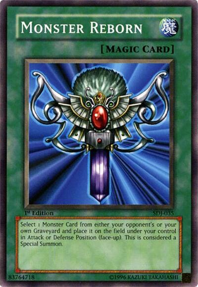 2003 YuGiOh: Starter Deck: Joey (SDJ) - Monster Reborn (#SDJ-035, Common) (1st Edition, Near Mint)