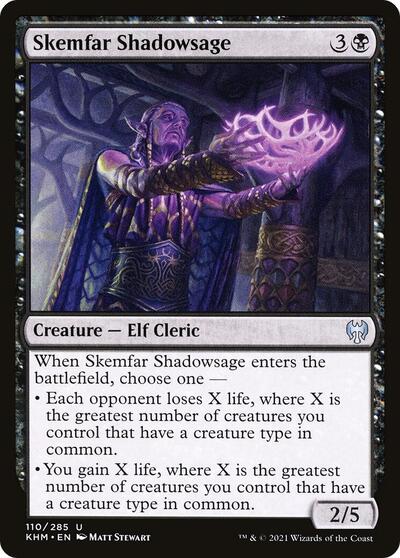 2021 Magic: The Gathering: Kaldheim (KHM) - Skemfar Shadowsage (#110, Uncommon) (, Near Mint)