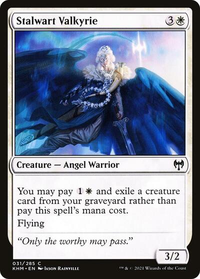 2021 Magic: The Gathering: Kaldheim (KHM) - Stalwart Valkyrie (#31, Common) (, Lightly Played)