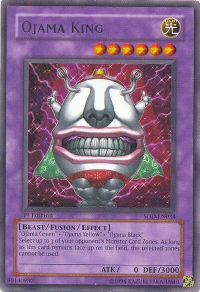 2004 YuGiOh: Soul of the Duelist (SOD) - Ojama King (#SOD-EN034, Rare) (1st Edition, Near Mint)