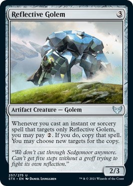 2021 Magic: The Gathering: Strixhaven: School of Mages (STX) - Reflective Golem (#257, Uncommon) (, Lightly Played)