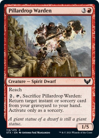 2021 Magic: The Gathering: Strixhaven: School of Mages (STX) - Pillardrop Warden (#112, Common) (, Lightly Played)