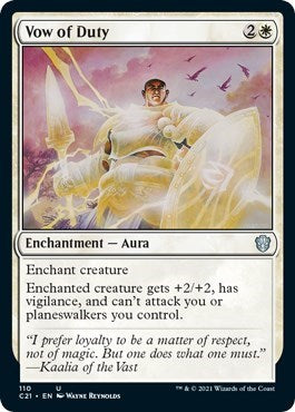 2021 Magic: The Gathering: Commander 2021 (C21) - Vow of Duty (#110, Uncommon) (, Lightly Played)