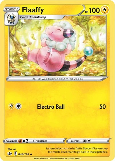 2021 Pokemon: SWSH06: Chilling Reign (SWSH06) - Flaaffy (#048/198, Uncommon) (, Near Mint)