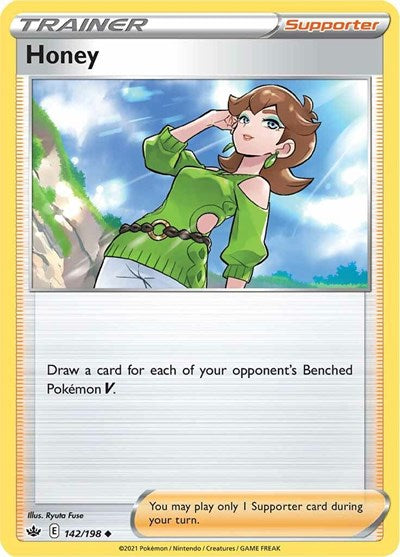 2021 Pokemon: SWSH06: Chilling Reign (SWSH06) - Honey (#142/198, Uncommon) (, Near Mint)