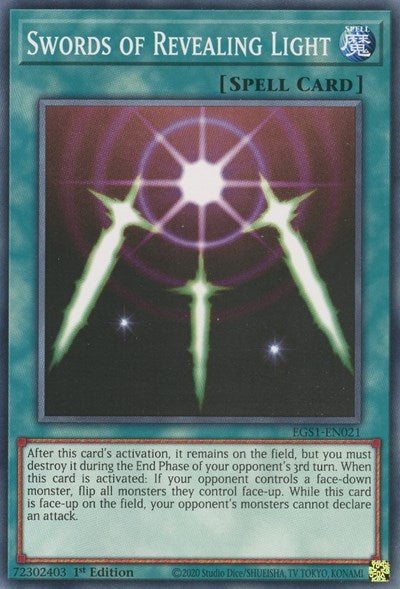 2021 YuGiOh: Egyptian God Deck: Slifer the Sky Dragon (EGS1) - Swords of Revealing Light (#EGS1-EN021, Common) (Unlimited, Near Mint)