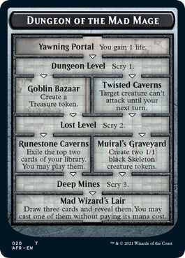 2021 Magic: The Gathering: Adventures in the Forgotten Realms (AFR) - Dungeon of the Mad Mage Goblin Double Sided Token (#20 // 12, T) (, Near Mint)
