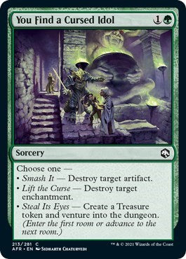 2021 Magic: The Gathering: Adventures in the Forgotten Realms (AFR) - You Find a Cursed Idol (#213, Common) (, Near Mint)