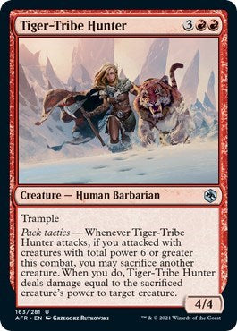 2021 Magic: The Gathering: Adventures in the Forgotten Realms (AFR) - Tiger Tribe Hunter (#163, Uncommon) (, Near Mint)