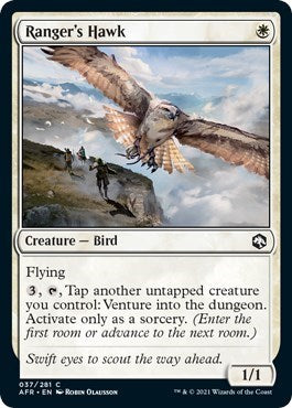 2021 Magic: The Gathering: Adventures in the Forgotten Realms (AFR) - Rangers Hawk (#37, Common) (, Near Mint)