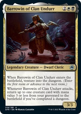 2021 Magic: The Gathering: Adventures in the Forgotten Realms (AFR) - Barrowin of Clan Undurr (#218, Uncommon) (, Near Mint)