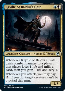 2021 Magic: The Gathering: Adventures in the Forgotten Realms (AFR) - Krydle of Baldurs Gate (#226, Uncommon) (, Lightly Played)