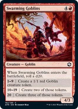 2021 Magic: The Gathering: Adventures in the Forgotten Realms (AFR) - Swarming Goblins (#162, Common) (, Near Mint)