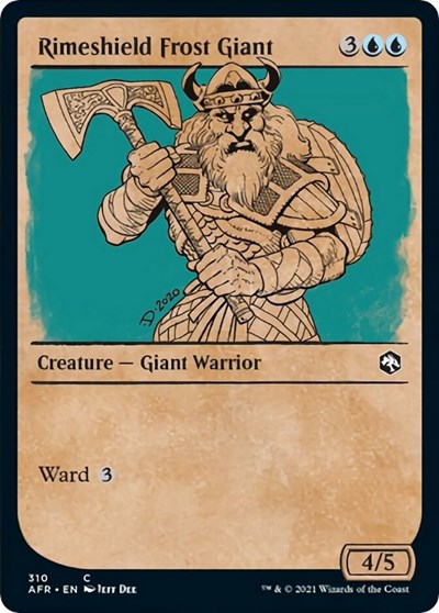 2021 Magic: The Gathering: Adventures in the Forgotten Realms (AFR) - Rimeshield Frost Giant Showcase (#310, Common) (, Near Mint)