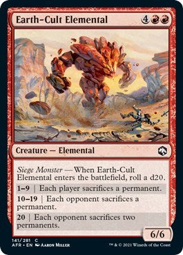 2021 Magic: The Gathering: Adventures in the Forgotten Realms (AFR) - Earth Cult Elemental (#141, Common) (, Near Mint)