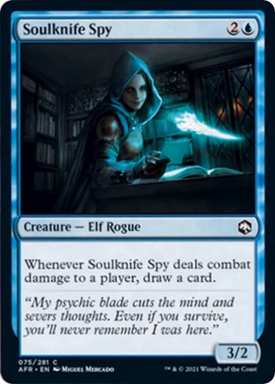 2021 Magic: The Gathering: Adventures in the Forgotten Realms (AFR) - Soulknife Spy (#75, Common) (, Near Mint)