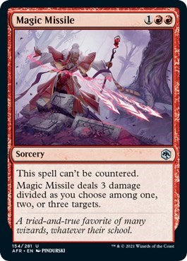 2021 Magic: The Gathering: Adventures in the Forgotten Realms (AFR) - Magic Missile (#154, Uncommon) (, Near Mint)