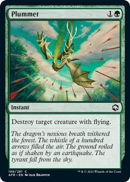 2021 Magic: The Gathering: Adventures in the Forgotten Realms (AFR) - Plummet (#199, Common) (, Near Mint)