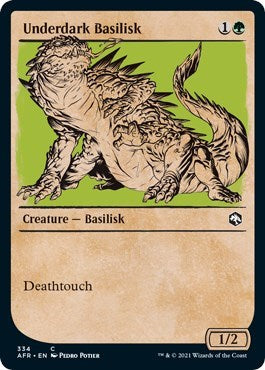 2021 Magic: The Gathering: Adventures in the Forgotten Realms (AFR) - Underdark Basilisk Showcase (#334, Common) (, Near Mint)