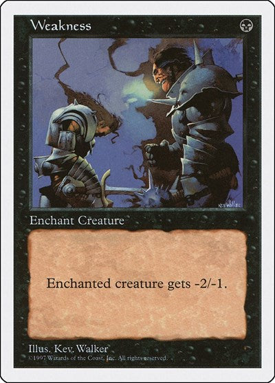 1997 Magic: The Gathering: Fifth Edition (5ED) - Weakness (#205, Common) (, Lightly Played)